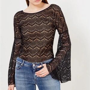 One Teaspoon • Lace Bell Sleeve Bodysuit